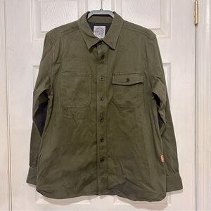 Devil-Dog Dungarees Button Down Shirt Men's Casual Green Size Medium